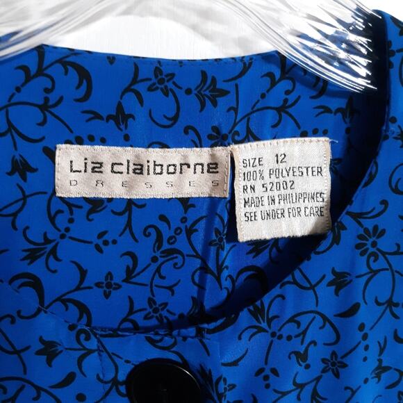 Vintage floral dress sz 12 full skirt button front pockets - Picture 11 of 11